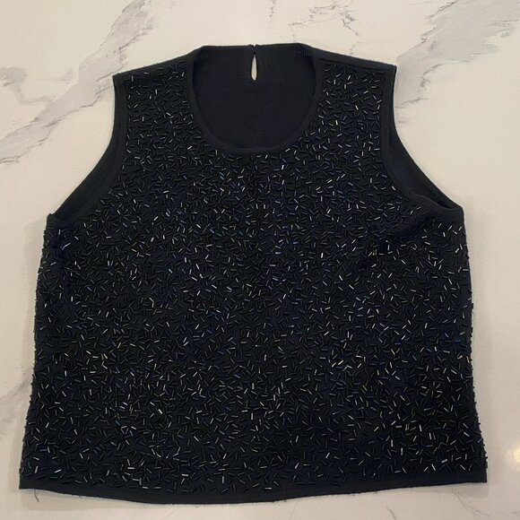 No tag - Sparkle Front, No Sleeve, Round Neck, Knit, Tank - Size M - Picture 3 of 5